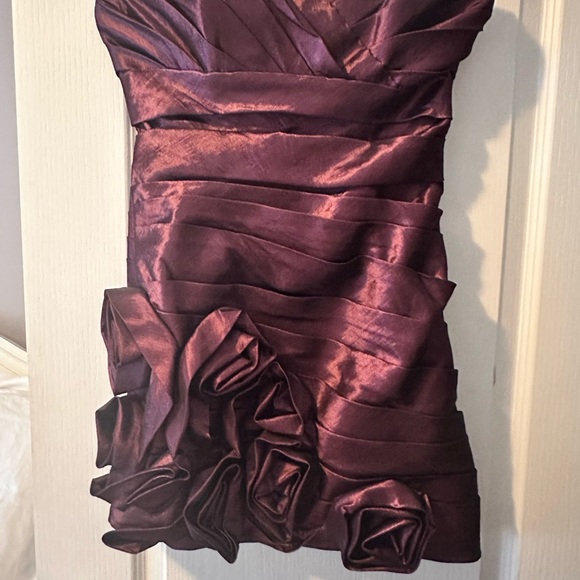 Perfect prom or event dress ! Summer purple with roses along the bottom - Picture 2 of 3